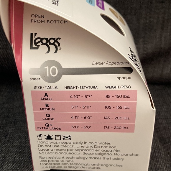 Women’s L’Eggs B Medium Nude Silken Mist Ultra Sheer Leg Tights One Pair New - Picture 4 of 8